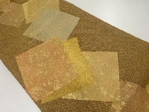 金糸変わり織色紙模様織出し袋帯